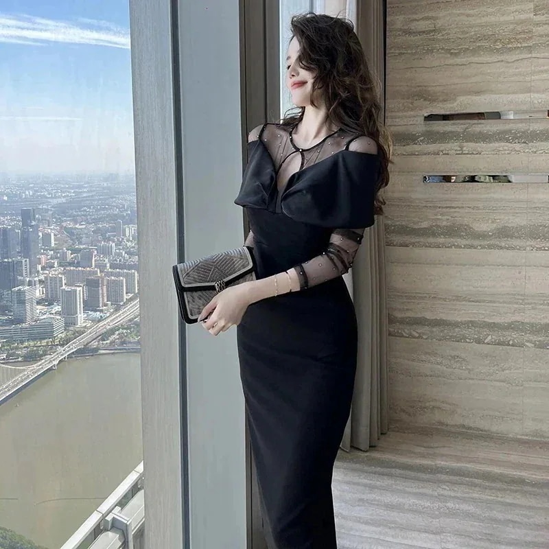 【JY.上品】 秋 ワンピース フォーマル パーティードレス キャバドレス 着痩せ 大人 披露宴 卒業式 結婚式 演奏会 同窓会 ウェディング ステージ 通勤 正式 23130%までに制限