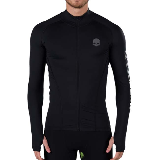 海外サイズ HYDROGEN(ハイドロゲン) 2023 FW メンズ フルジップ セカンドスキン 長袖Tシャツ R00500-007 ブラック