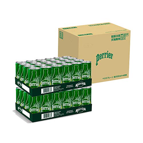 Perrier(ペリエ) プレーン 炭酸水 缶 330ml 「直輸入品] 48本