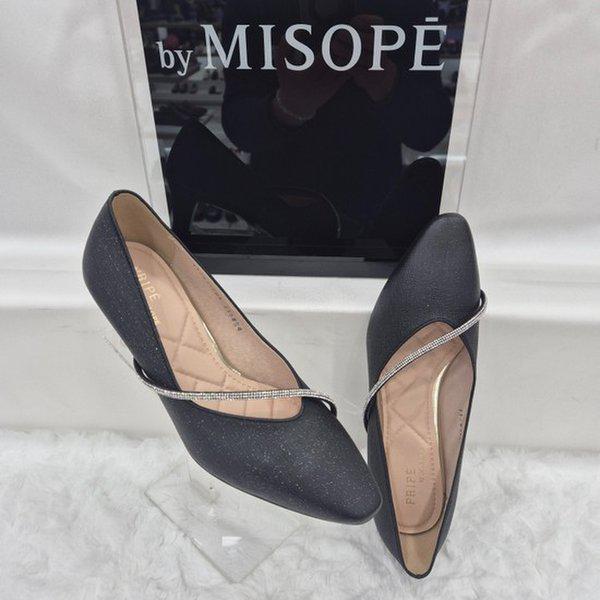 By 女性 パール ストラップ パンプス 112HT431SI005 BLACK 2 JJ