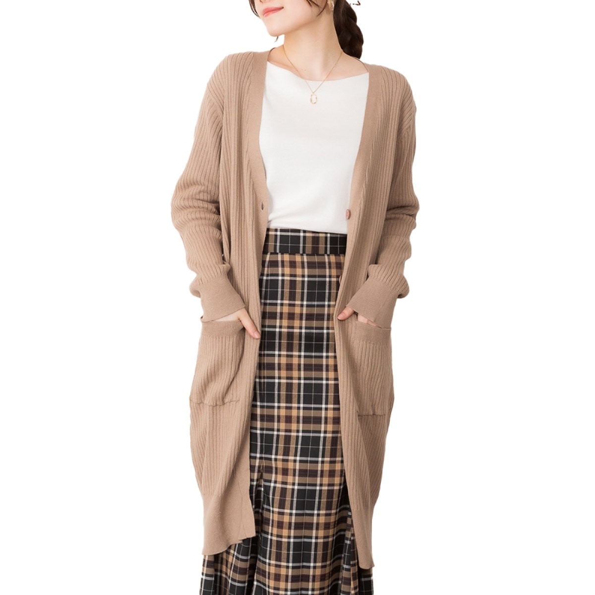 ロングカーディガン レディース きれいめ 春 夏 オフィス ニットカーディガン 薄手 長袖 コットン 冷房対策 大きいサイズ 4L 3L LL L M 50代 40代 30代 羽織り アウター トップ