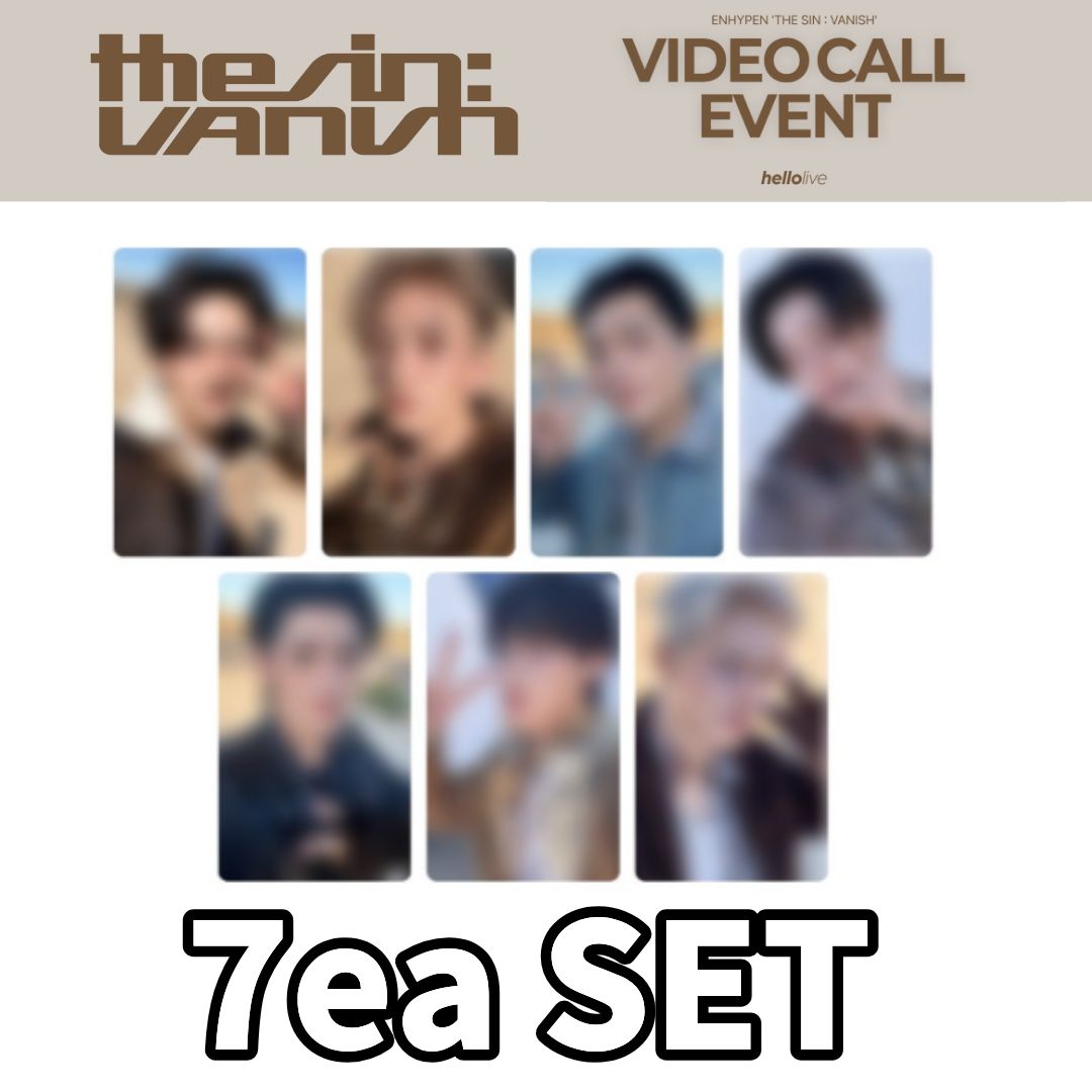 ENHYPEN HELLO LIVE VIDEO CAll EVENT 公式 Photocard 7点セット THE SIN : VANISH