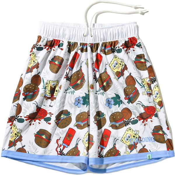 SPALDING スポルディング ジャージーショーツ スポンジ ボブ クラビー パーティ バスケットボール WUPニットハーフ 3／4パ SMP25051S-2000