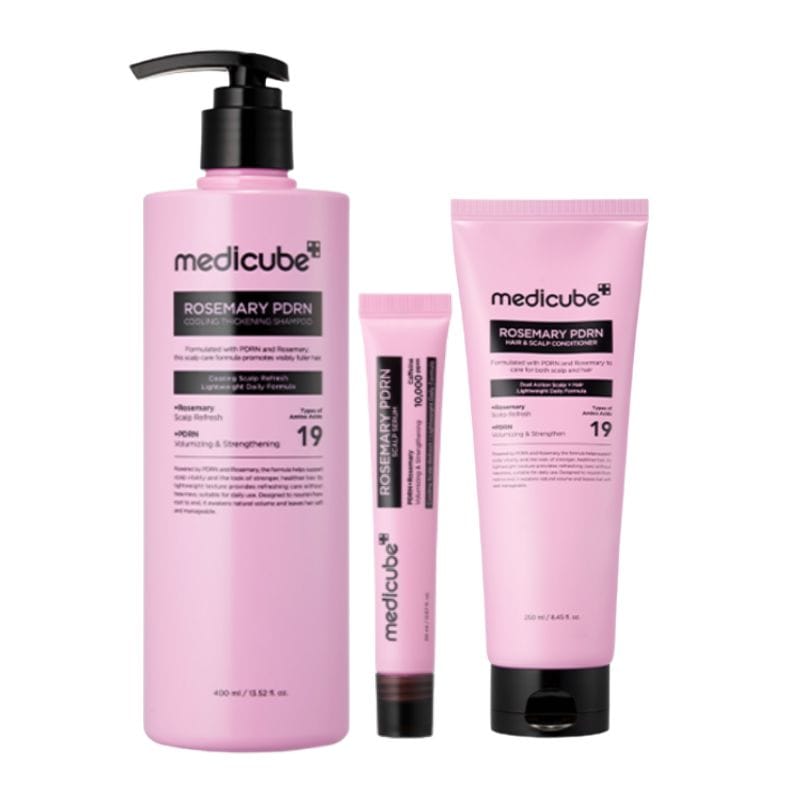 ローズマリー PDRN クーリング 脱毛 シャンプー400ml & ローズマリー PDRN ヘア&スカルプ コンディショナー250ml & ローズマリー PDRN スカルプアンプル20ml