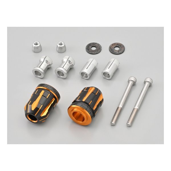 バーエンド スズキ / 汎用 ハンドル内径φ14-19 TECHNO ゴールド 35472