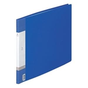 (業務用5セット) LIHITLAB クリアブック/クリアファイル リクエスト (A3/ヨコ型) 固定式 G3223-8 青