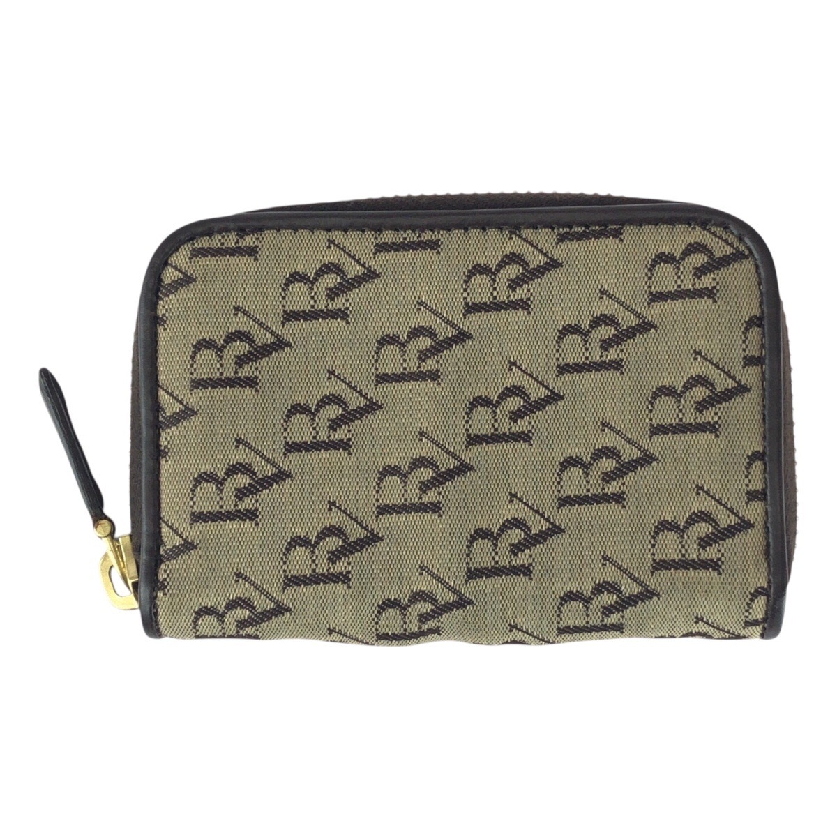 ヴィンテージ ベージュ ブラウン ゴールド金具 キャンバス A25183 カードケース レディース 504956