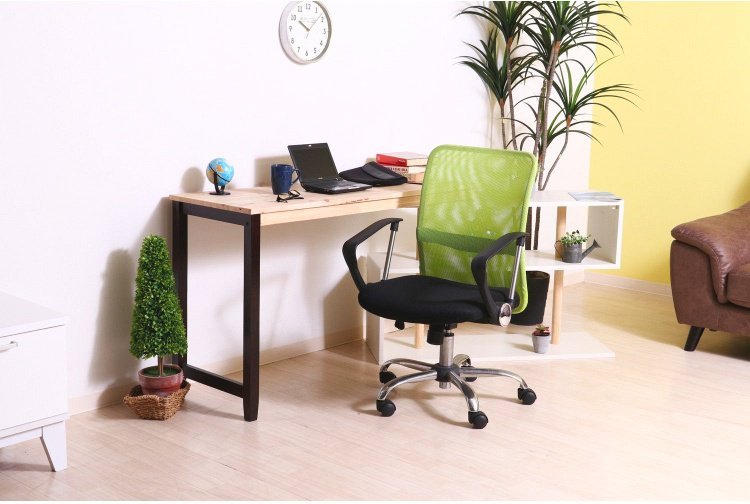 オフィスチェアー おしゃれ メッシュ 肘掛け付き デスクチェア 椅子 グリーン