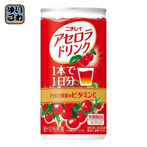 ニチレイ アセロラドリンク 190g 缶 60本 (30本入×2 まとめ買い) サントリー