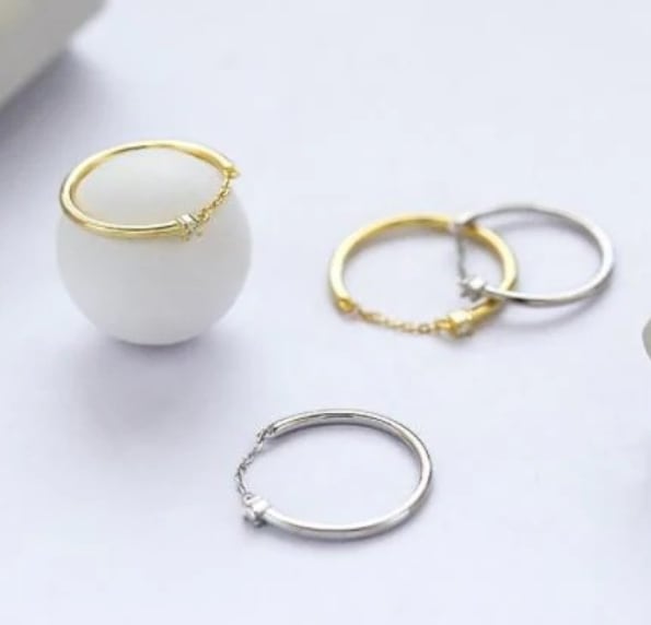 可愛い小指指輪 リング レトロデザイン キラッとリン