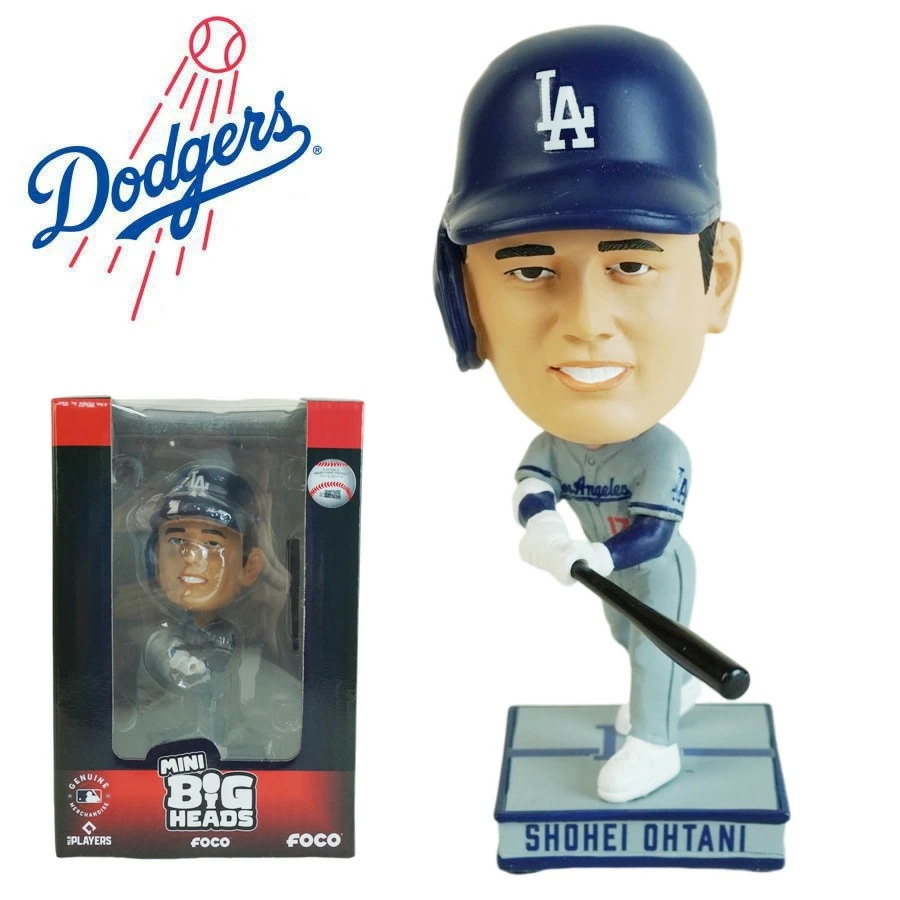 大谷翔平 ボブルヘッド 4.5インチFOCO MLB MINI BIG HEADS 4.5INCHLA DODGERS ロサンゼルス ドジャースメジャー リーグ ベース