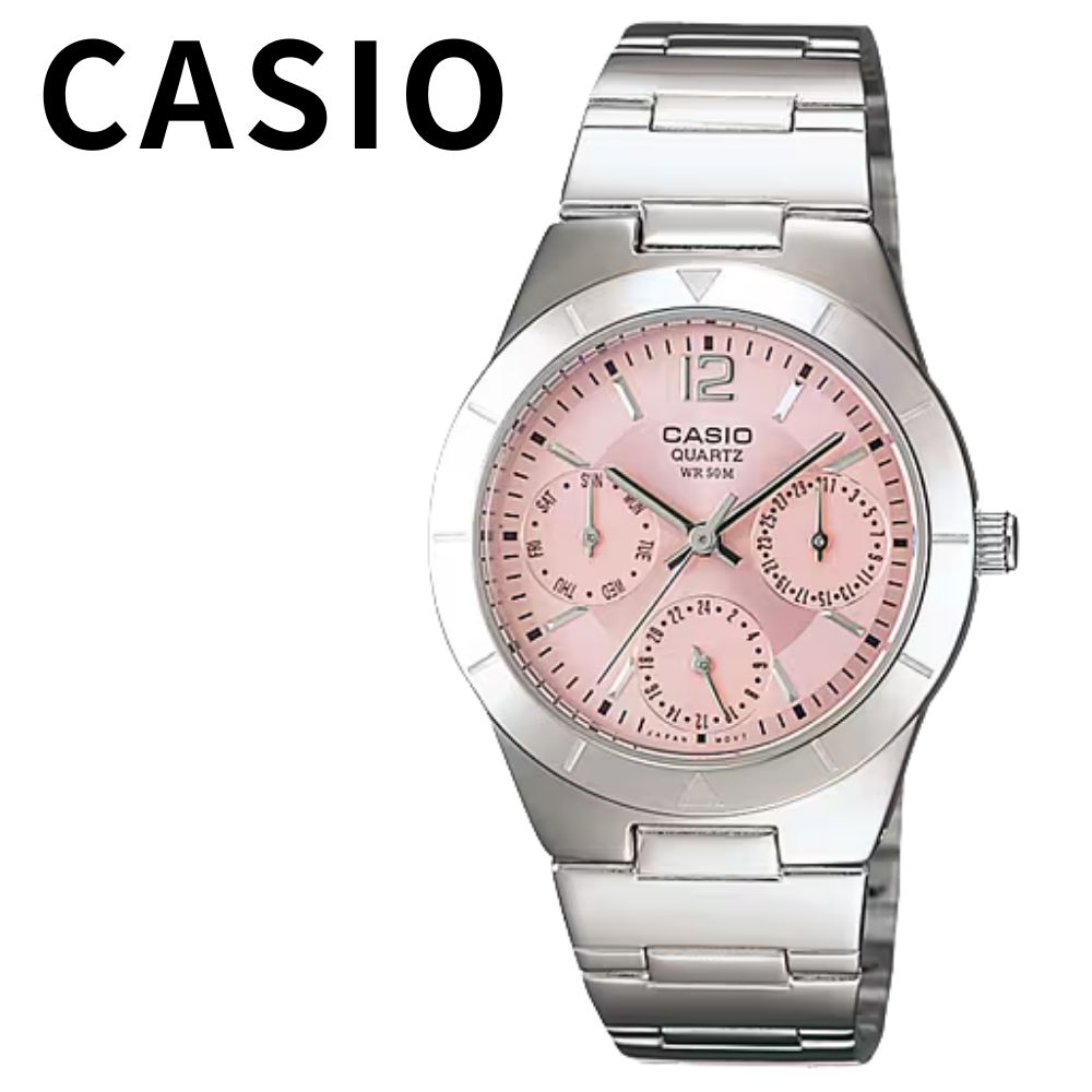 カシオ 腕時計 レディース ピンク文字盤 ステンレス 防水 軽量 シンプル おしゃれ ビジネス 仕事用 学生 通勤通学 社会人 女性 プレゼント ギフト CASIO LTP-2069D-4A ランキ