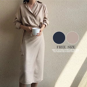 【20点セット】無料ワンピース ロング丈ワンピ レディース Vネック シャツワンピース シャツワンピ Vネック ロングワンピ 無地 ワンピース 長袖 ロング丈 膝丈 ワンピ レディース 春秋 着痩せ