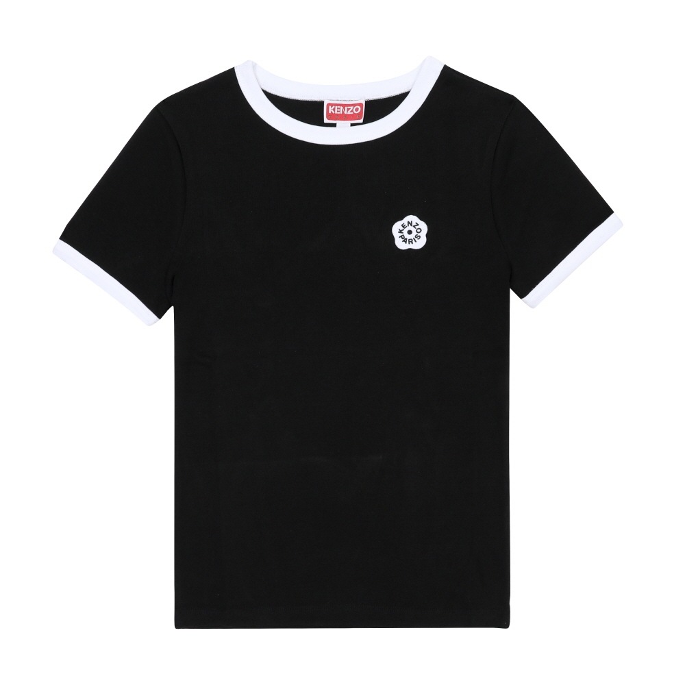 ケンゾー ボケ フラワー コントラスト レディース 半袖Tシャツ FF52TS1564SJ