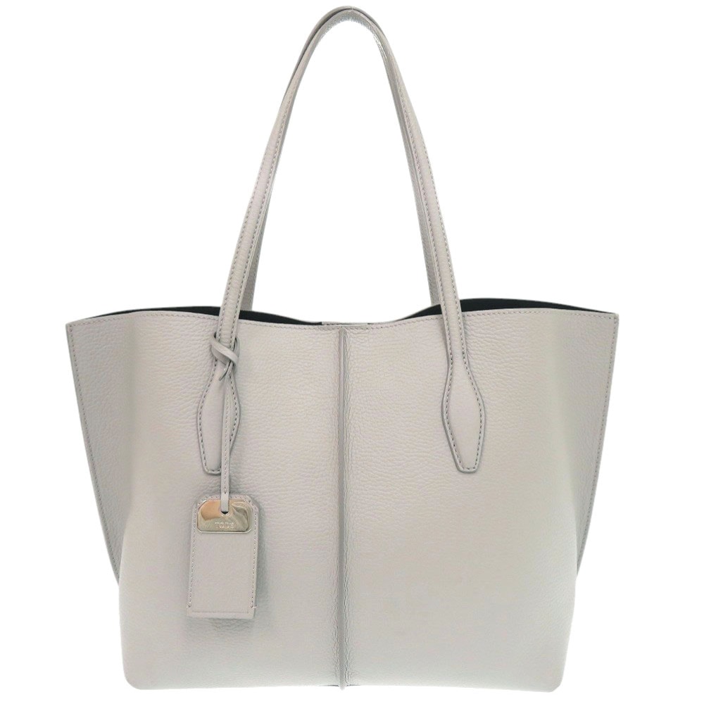 美品 ジョイ トートバッグ レザー グレー 0839【中古】 レディース