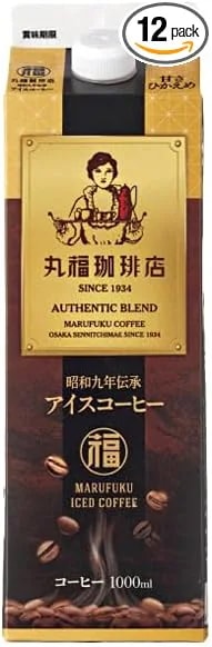 丸福珈琲店 昭和九年伝承 アイスコーヒー 甘さひかえめ 1000ml紙パック×6本入×(2ケース)