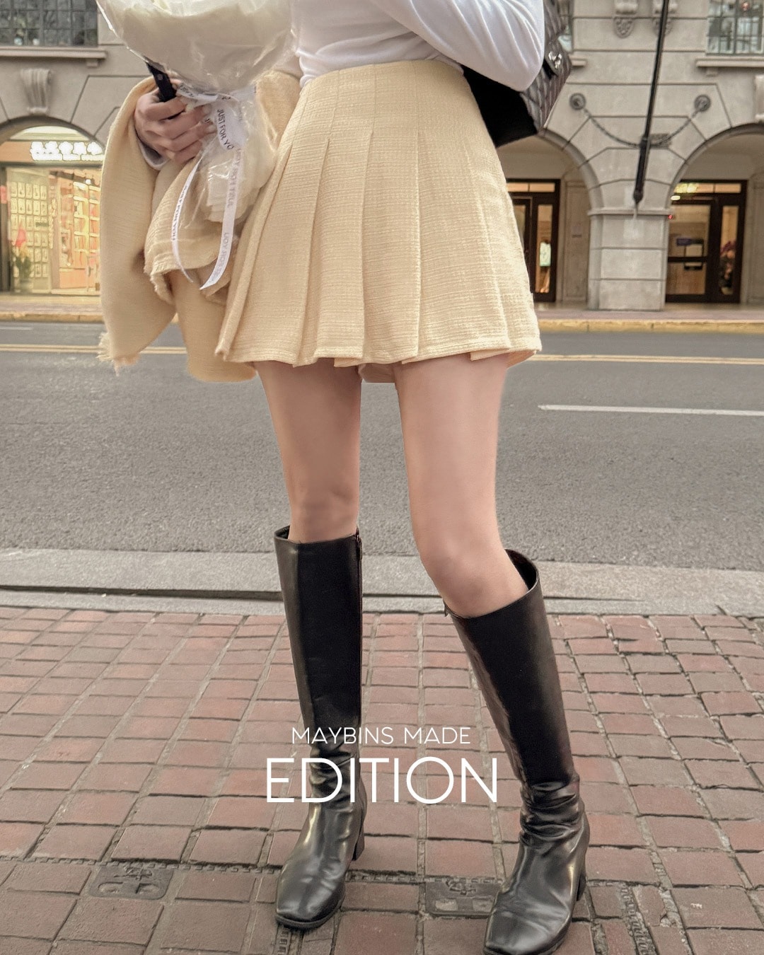 [ショッピング支援金-2万ウォン/MADE] レンディツイードスカートパンツ韓国ファッション レディース