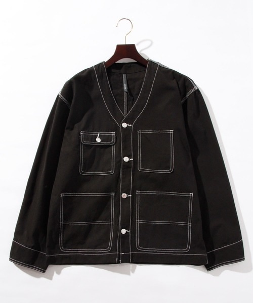 カバーオール ダック ノーカラーワーク カバーオール メンズ レディース 7,552円