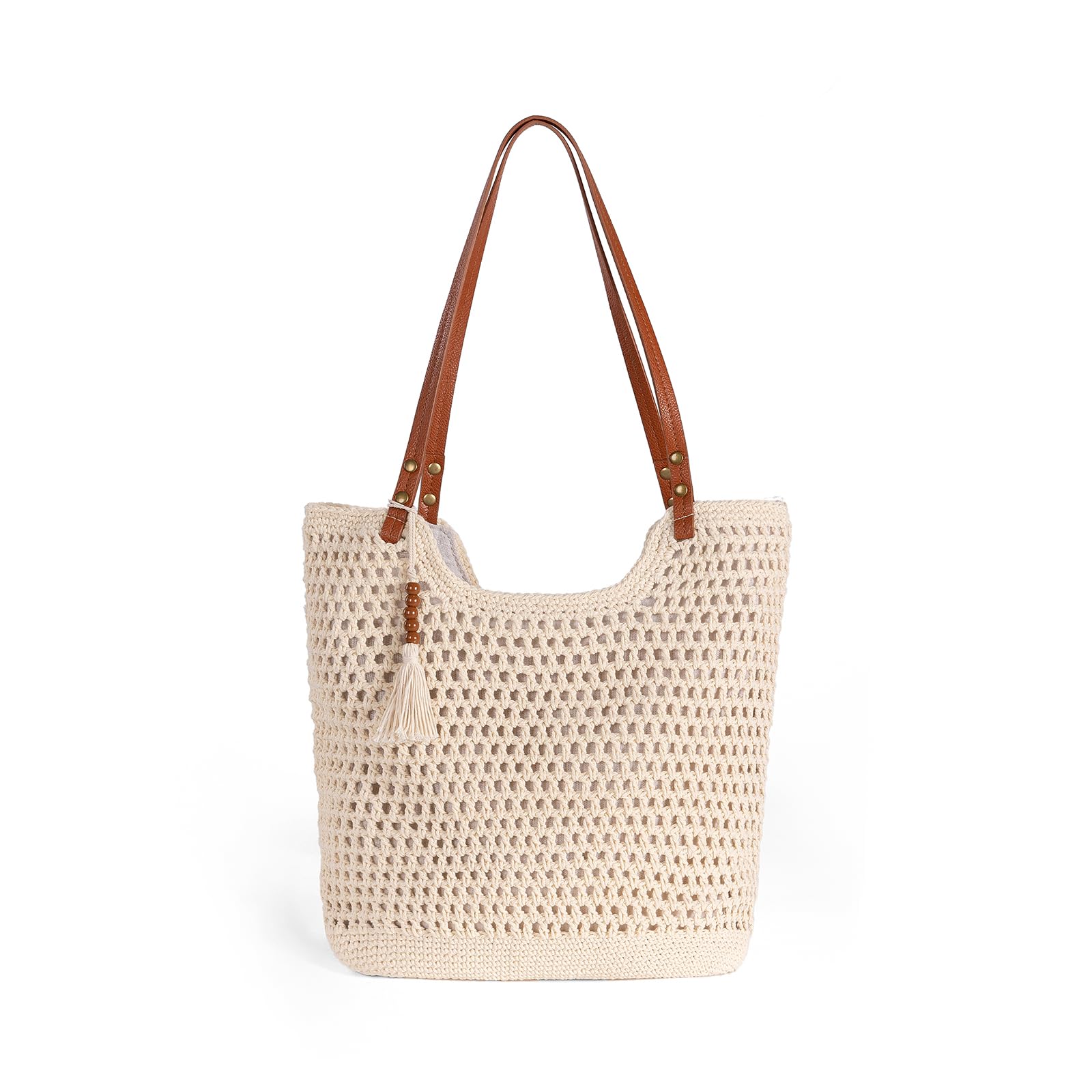 [boshiho] トートバッグ かごバッグ 可愛い 夏バッグ a4 大容量 軽量 撮影 旅行 海 花火大会 通勤 レディース 森ガール ショルダーバッグ ホワイト