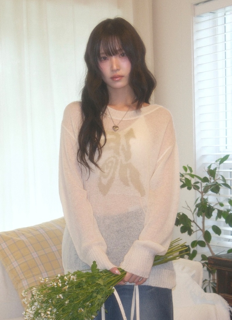 【AS"ON】 MAZE KNIT / IVORY 正規品