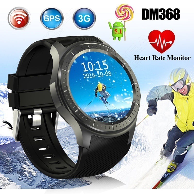 DM368 Bluetoothスマートウォッチ健康手首ブレスレット心拍モニター歩数計のGPS無線LAN