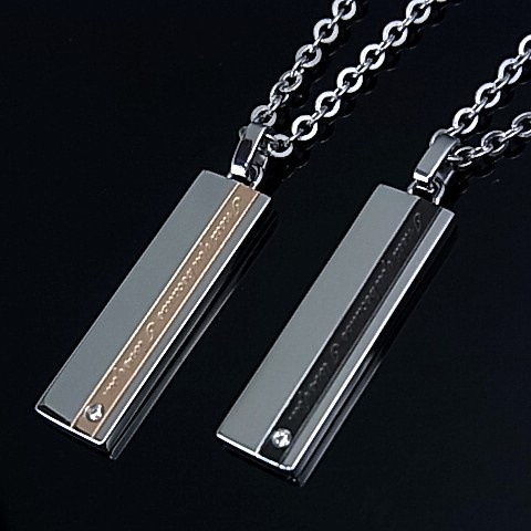 LION HEART/ステンレスアクセライオンハートペアネックレス プレートタグ ステンレスネックレス送料無料04N121SM/04N121SL(国内正規品)