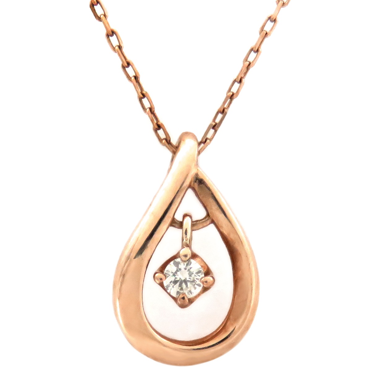 4℃ ネックレス K10 ピンクゴールド ネックレス K10PG ダイヤモンド ピンクゴールド ダイヤモンド 141546123104【中古】
