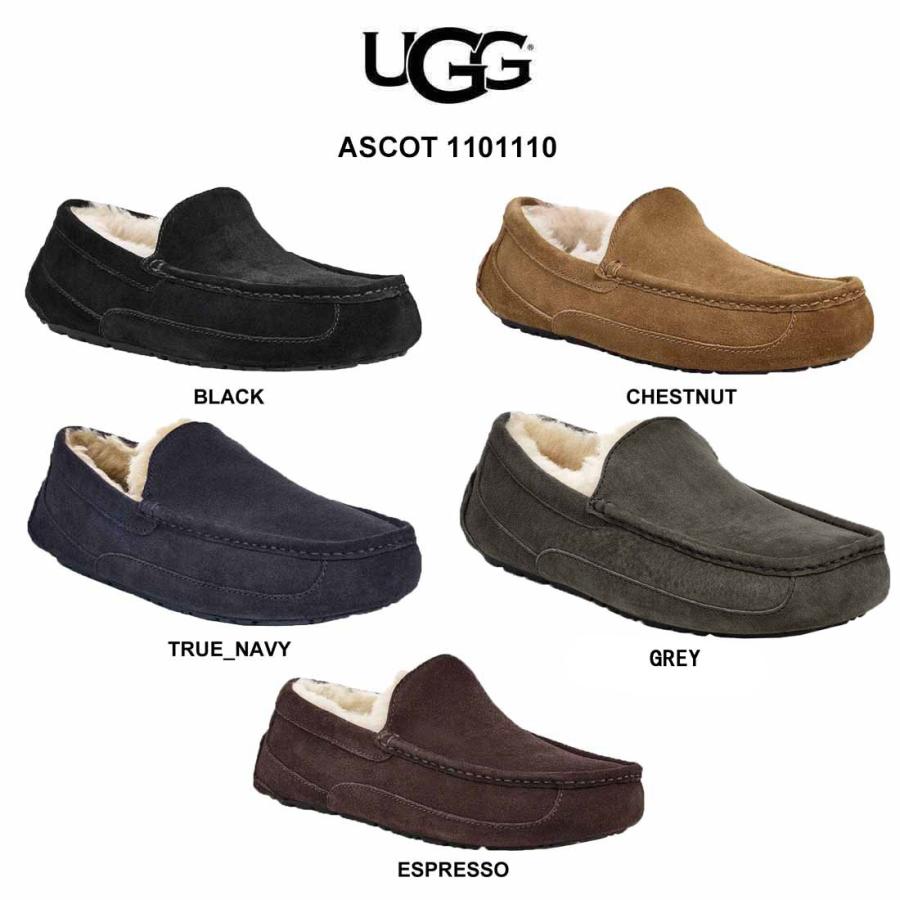 UGG(アグ)モカシン ムートン シューズ スエード ローファー アスコット カジュアル シンプル メンズ 男性用 靴 M ASCOT 1101110