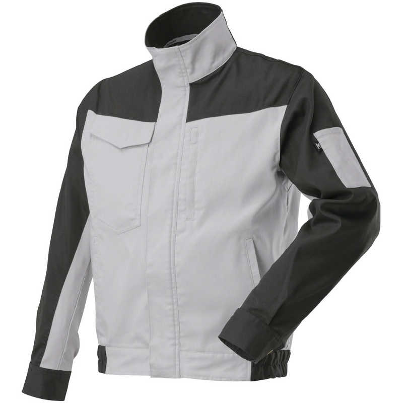 ミズノ　ワークジャケット(綿100％・通年向け) ［ユニセックス］ 4XL-8 73：チャコールグレー×ベイパーシルバー　F2JEA18173