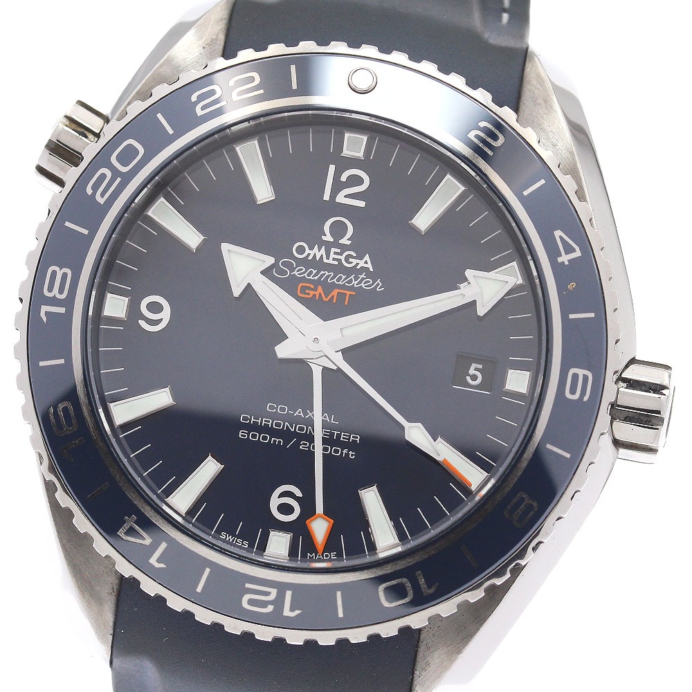 オメガ OMEGA 232.92.44.22.03.001 シーマスター プラネットオーシャン600M デイト GMT 自動巻き メンズ 良品 保証書付き_890140【中古】 315,045円