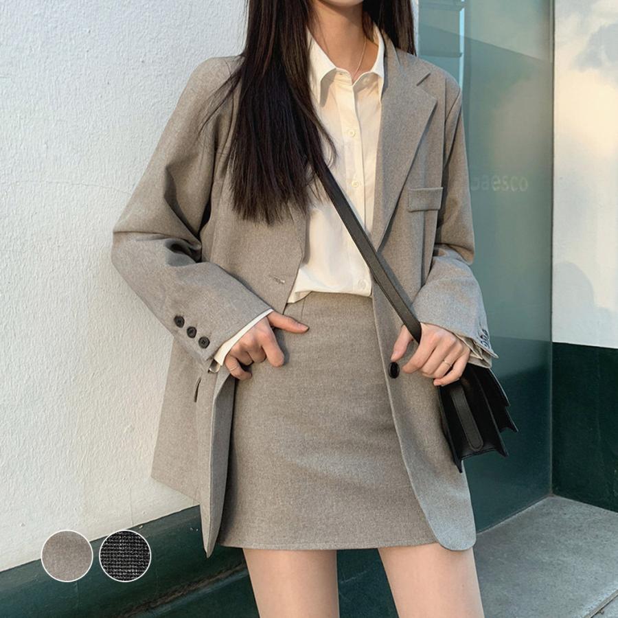 スーツ レディース 春秋 セットアップ ジャケット スカート 大きい カジュアルスーツ クール ハンサム テーラード