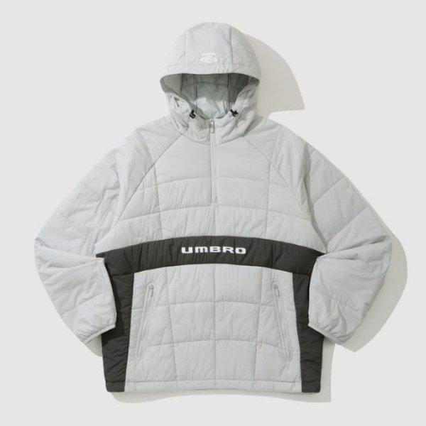 パディングJQS UP421SWTO4-LGRフットボールキルティングパディングアノラック/ライトグレー