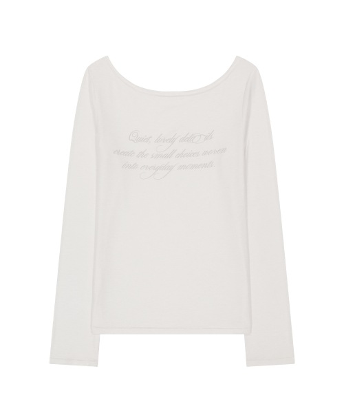 【ILLIGO】 BASIC BOAT NECK LONG SLEEVE WHITE 正規品