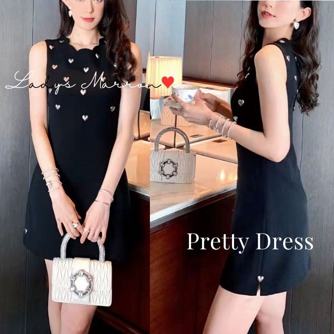限定カラーキャバ嬢ドレス キャバドレス タイトワンピース ミニ 夏 黒 パーティードレス 韓国 ノースリーブ ワンピース ハート柄 ドット 10代 20代 30代 レディース ミニワンピース ハート型 5,130円