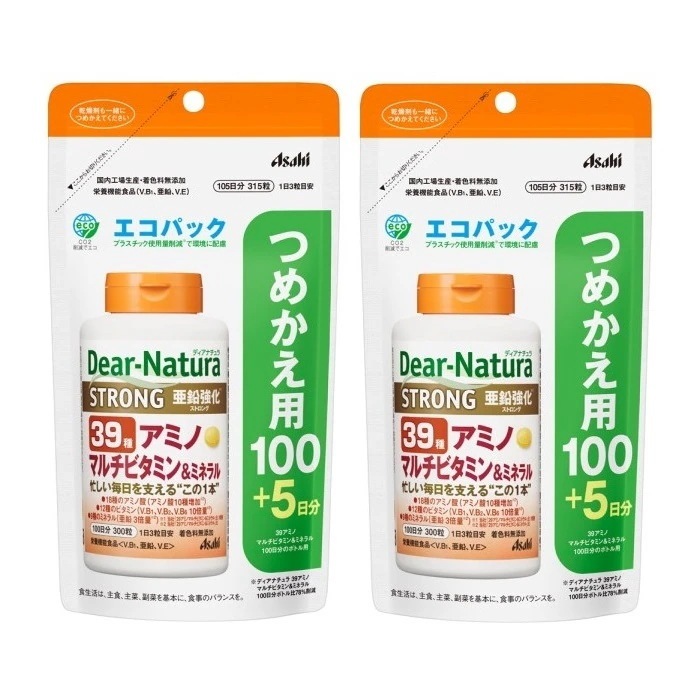 【2セット】ディアナチュラ ストロング39アミノ マルチビタミン＆ミネラル エコパック 105日分Dear-Natura 60粒 サプリメント サプリ マルチビタミン マルチミネラル 健康サプ