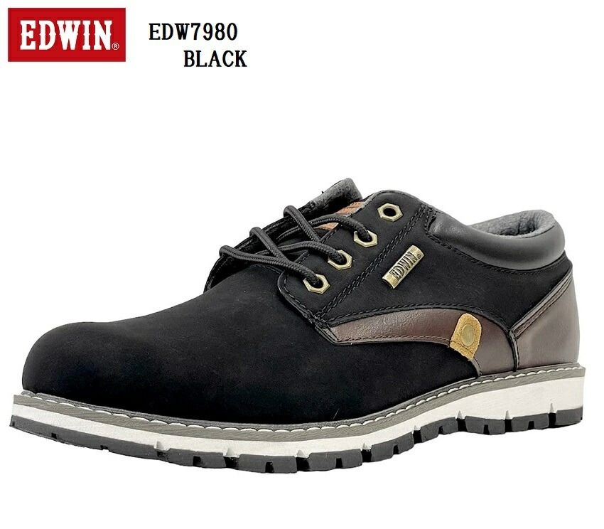 EDWIN(エドウィン)EDW7980 メンズ カジュアルシューズ EDW7970後継モデル 軽量設計 クッション性のあるインソールを使用 幅広 防水 防滑