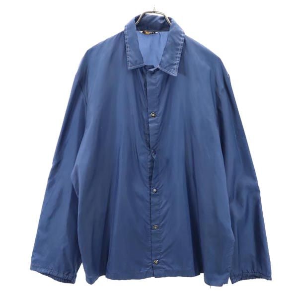 60s 70s ヴィンテージ ナイロンジャケット L 紺 メンズ