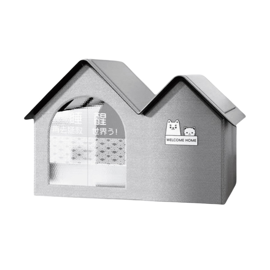 夏用ドッグベッド キャットベッド エアコン部屋用中型大型犬猫用涼しいハウス 室内用 氷パック10個付き通気性良く洗浄・組立簡単PETを快適に保つ (長さ23インチ×幅15インチ×高さ16インチ