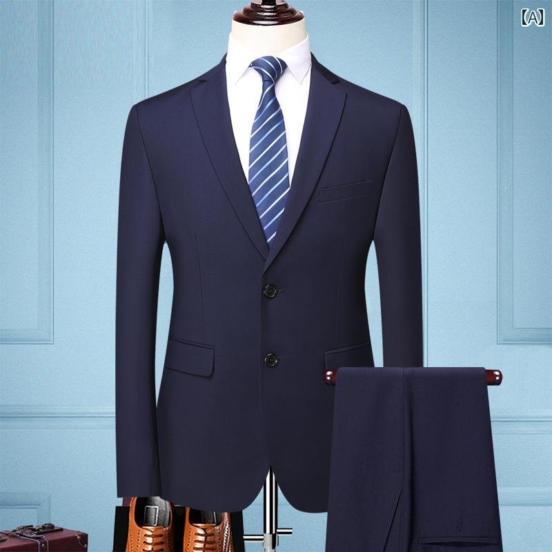 ビジネス　スーツ　ジャケット 本格 メンズスーツ スリムフィット ジャケット スモール スーツ ビジネス 学生の 就職 面接