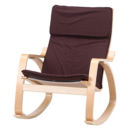 熱販売 不二貿易 40816 ブラウン スリム リラックスチェア リクライニング 木製 ロッキングチェア 椅子