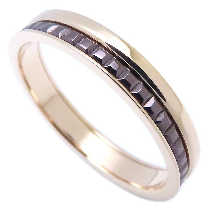 キャトル クラシック リング ハーフ #61 20号 JAL00175 K18PG ピンクゴールド ブラウンPVD メンズ/294217【中古】