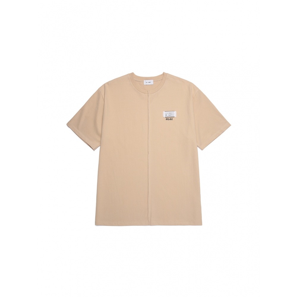 イルエディットハーフカッティング Tシャツベージュ