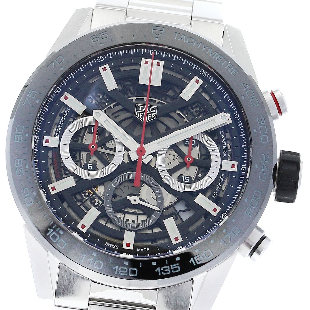 タグホイヤー TAG HEUER CBG2A10.BA0654 カレラ キャリバーホイヤー02 クロノグラフ デイト 自動巻き メンズ 箱・保証書付き_886287【中古】