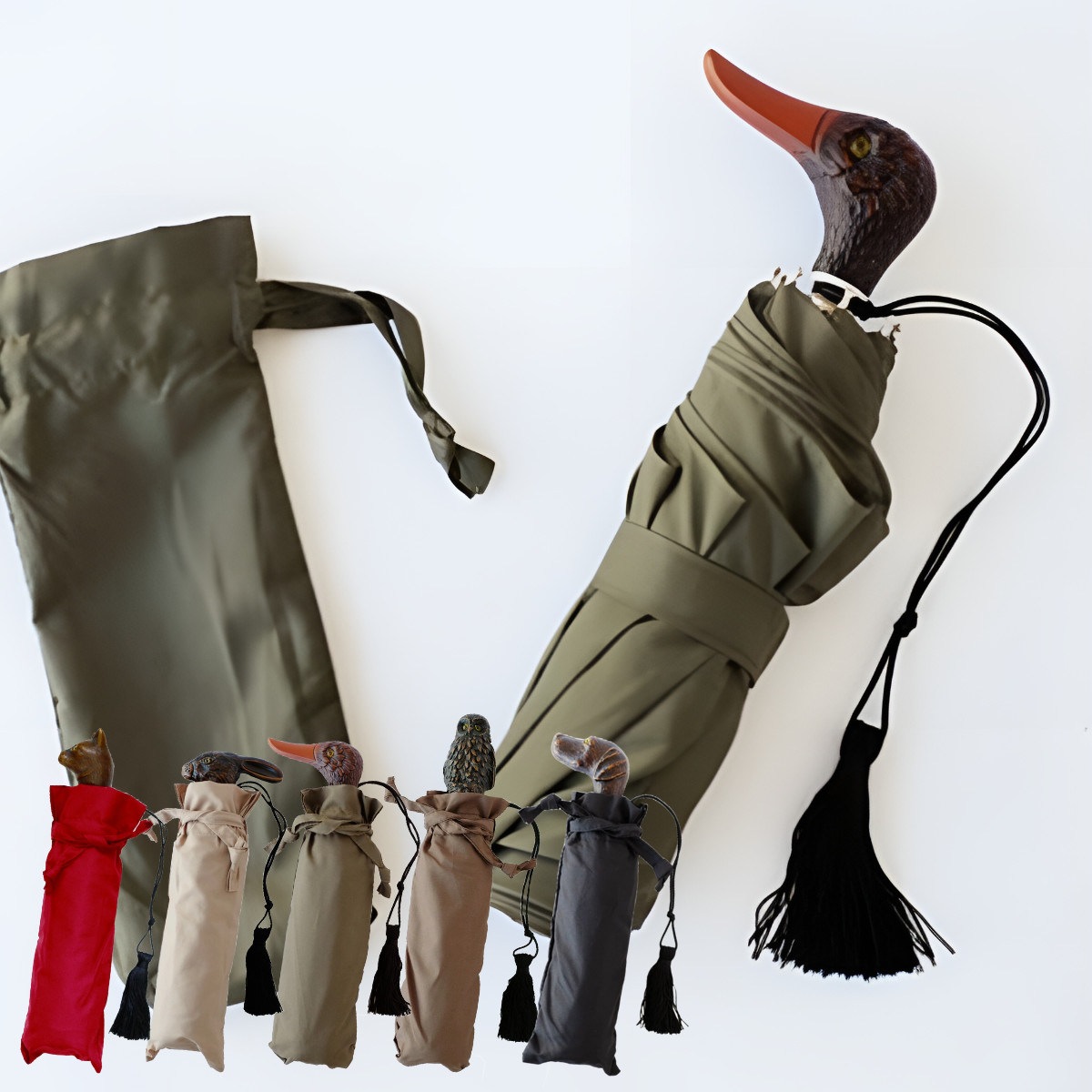 折りたたみ傘 晴雨兼用 GUY DE JEAN FoldingUmbrella 動物 手動式 ギドゥジャン 折り畳み傘 雨傘 日傘 傘 手動開閉 アニマル おりたたみ傘 折り畳み ミニ傘 かさ