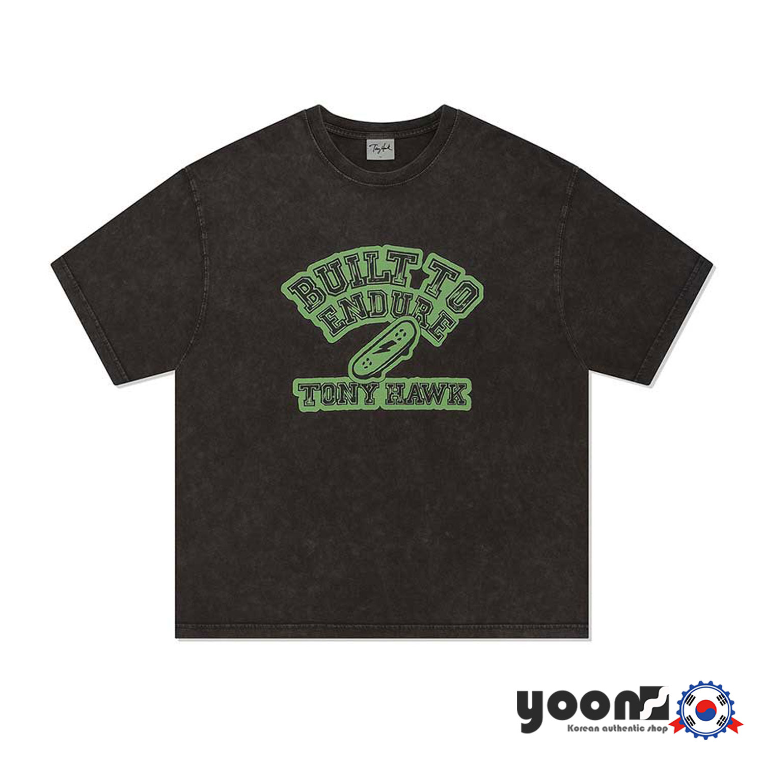 [TONY HAWK] クレヨンレタリング グラフィックTシャツ (チャコール)