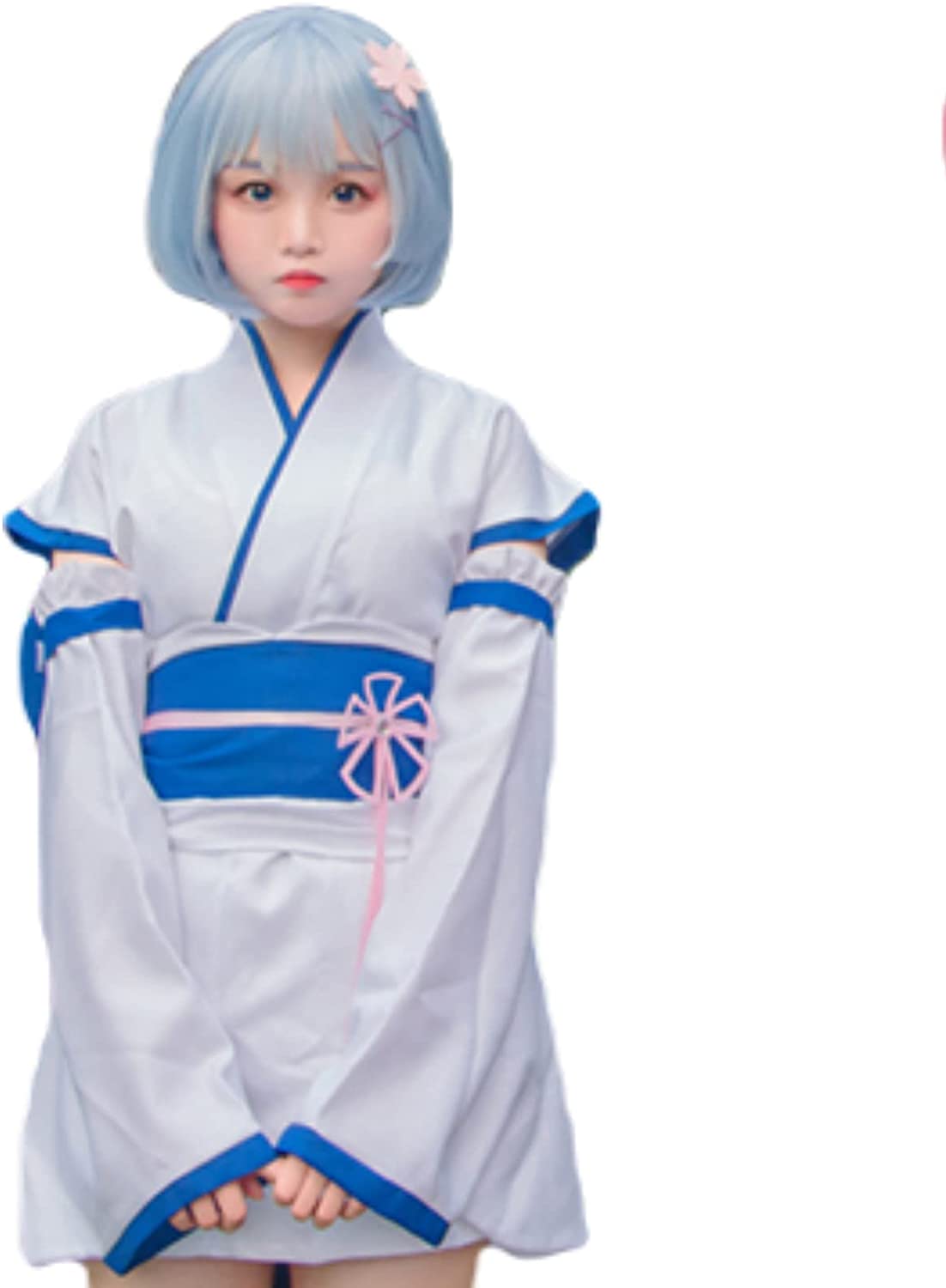 ウィッグ付き Re:ゼロから始める異世界生活 リゼロ レム ラム 幼少期 コスプレ 衣装 セット