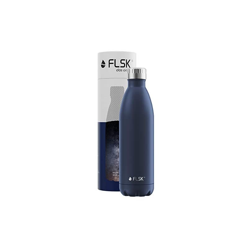 即納 :【炭酸対応】 FLSK フラスク 水筒 真空断熱 ステンレスボトル 保温 保冷 魔法瓶 グロウラー ミッドナイト 750ml
