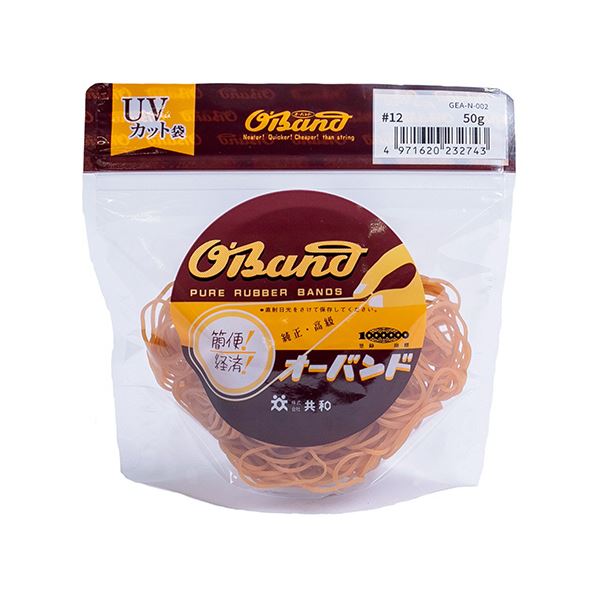 （まとめ） 共和 オーバンド#12 内径25.4mm 50g入 透明袋 GEA-N-002 1袋 [x10セット]