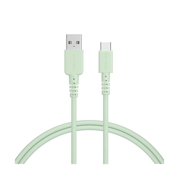 （まとめ） オウルテックMOTTERU A to C シリコンケーブル ピスタチオ 1m MOT-SCBACG100-PS 1本 [x3セット]