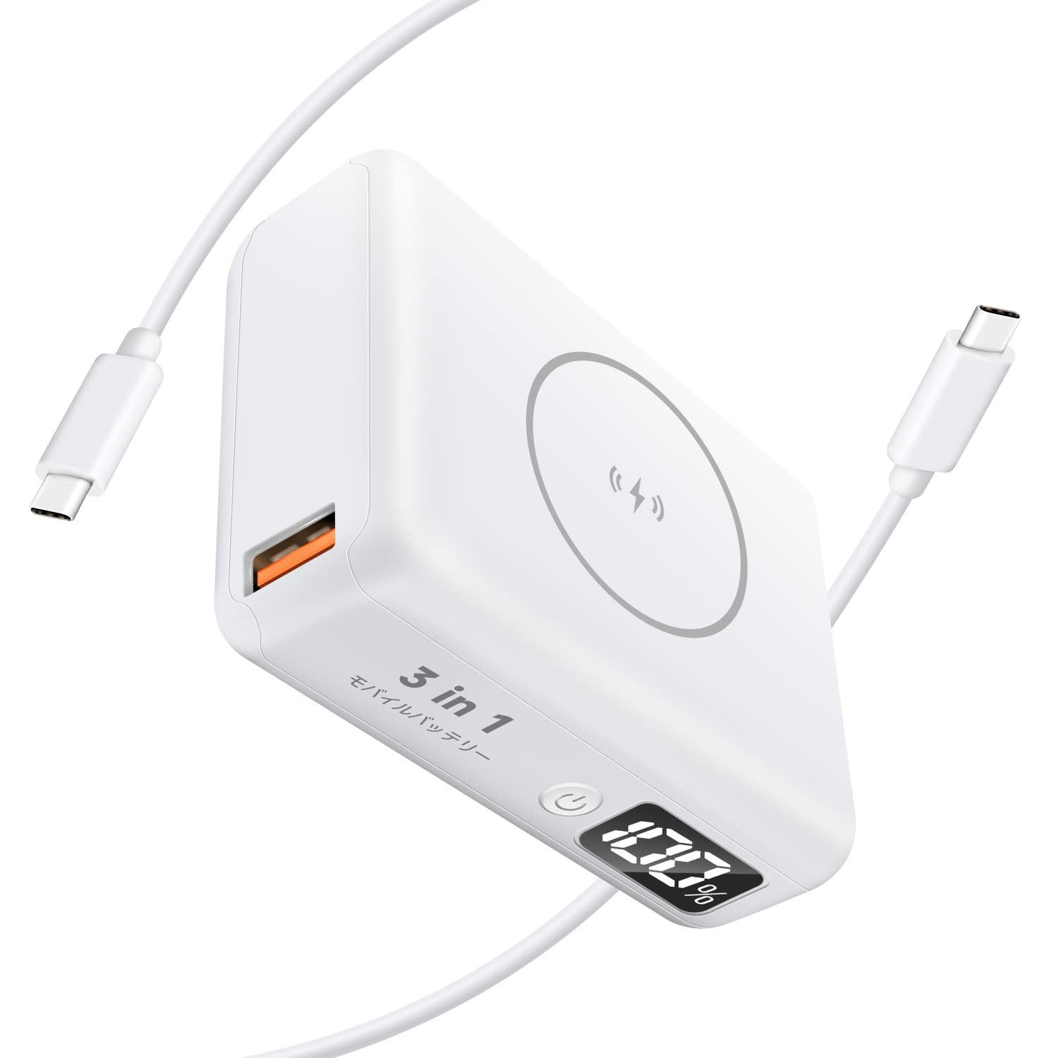 【アップグレード版＆45W高出力】ARSZHORSVS モバイルバッテリー 小型 PD3.0 急速充電 ノートパソコン対応 ワイヤレス充電 10000mAh大容量 軽量 Qi充電 パススルー 20V